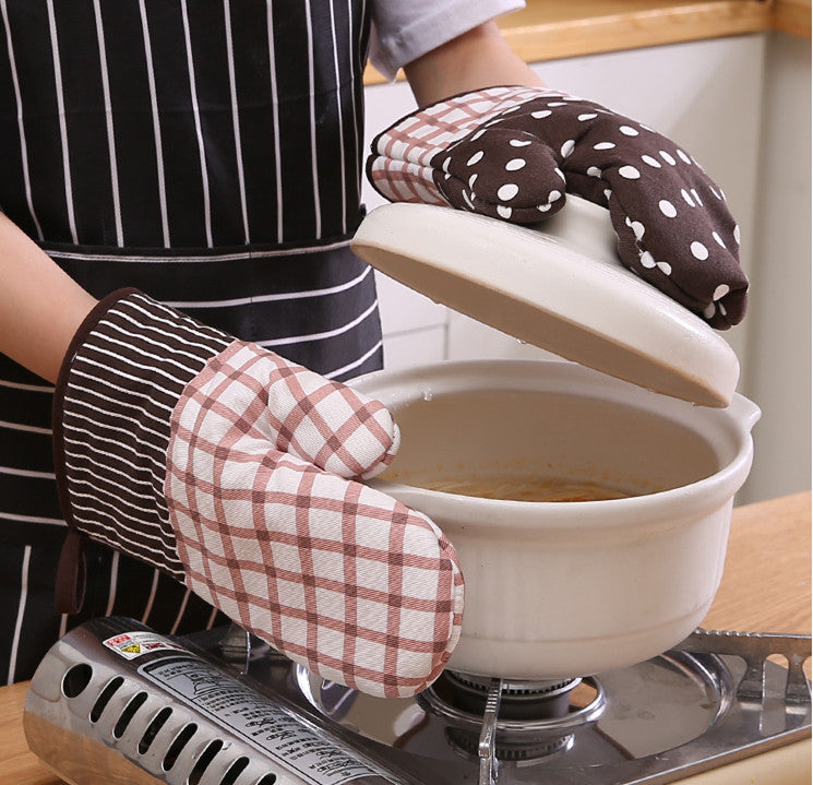 Oven Mitts Lovely Steaming Box Heat Proof Thickening - AKAAL