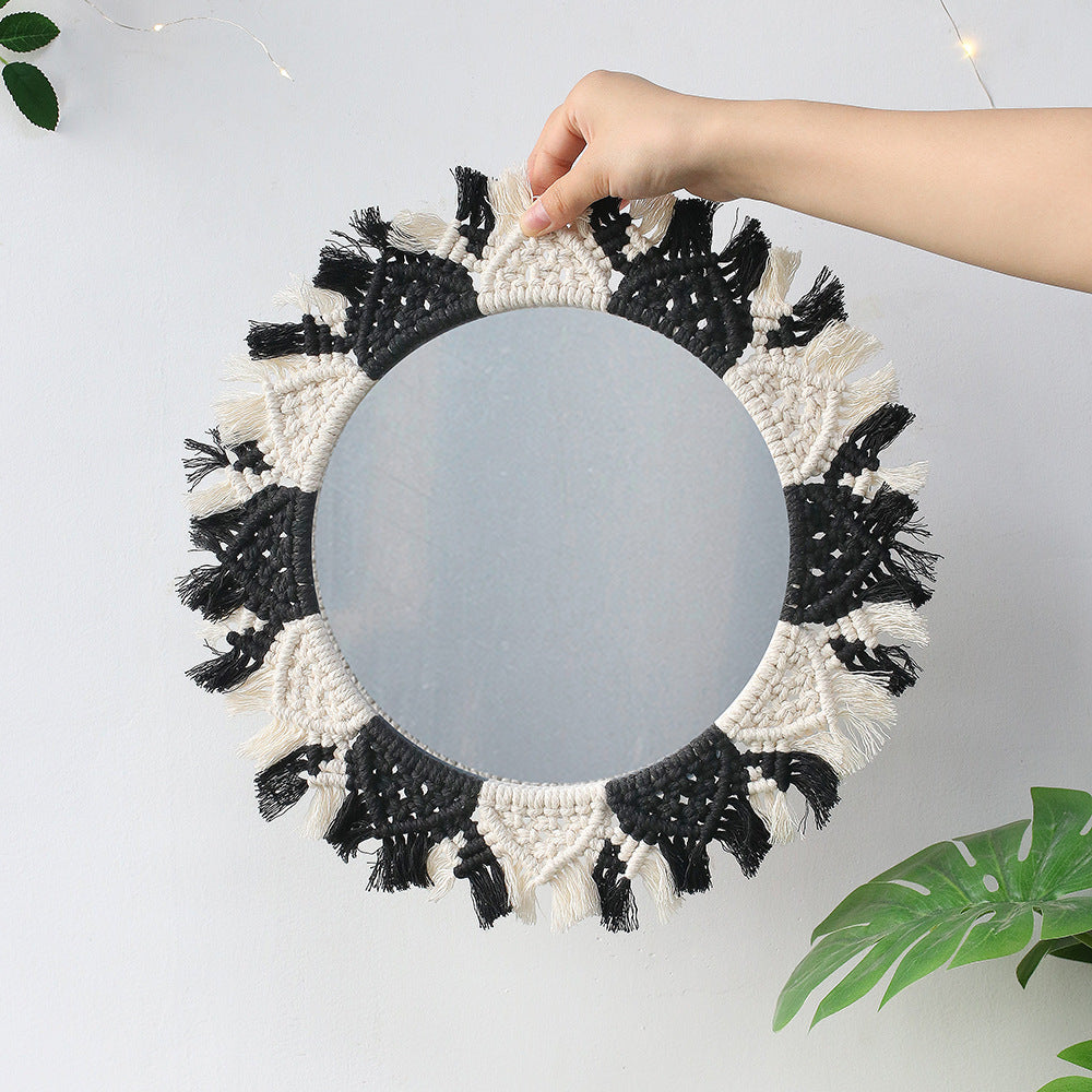 Handmade Woven Tapestry Decorative Mirror - AKAAL