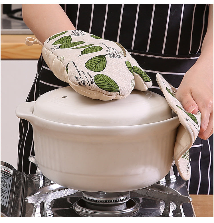 Oven Mitts Lovely Steaming Box Heat Proof Thickening - AKAAL