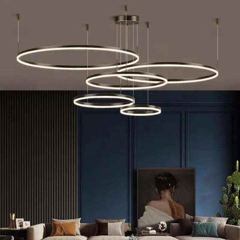 Minimalist Modern LED Ring Chandelier - AKAAL