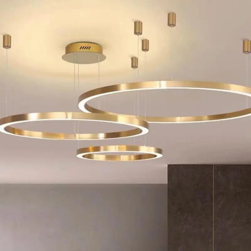 Minimalist Modern LED Ring Chandelier - AKAAL