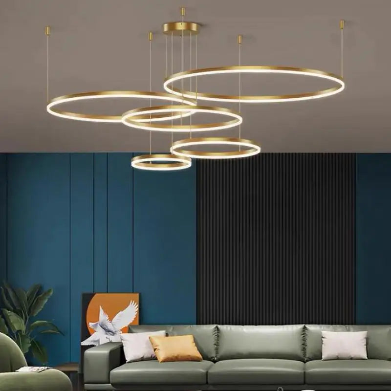 Minimalist Modern LED Ring Chandelier - AKAAL