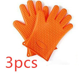 Food Grade Silicone Heat Resistant BBQ Glove Silicone Oven Mitts - AKAAL 