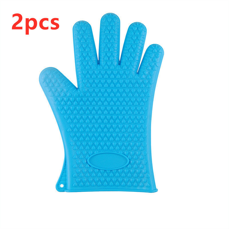 Food Grade Silicone Heat Resistant BBQ Glove Silicone Oven Mitts - AKAAL 