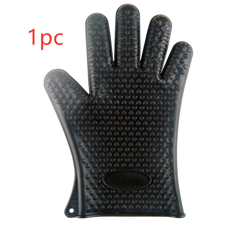 Food Grade Silicone Heat Resistant BBQ Glove Silicone Oven Mitts - AKAAL 