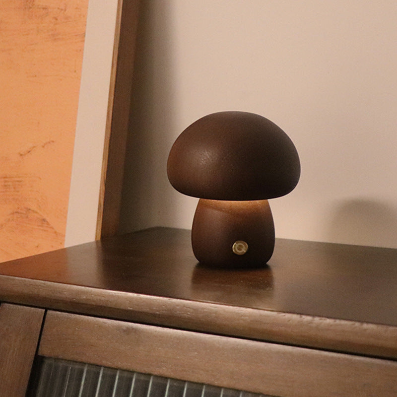 Wooden Mushroom LED Night Light - AKAAL 