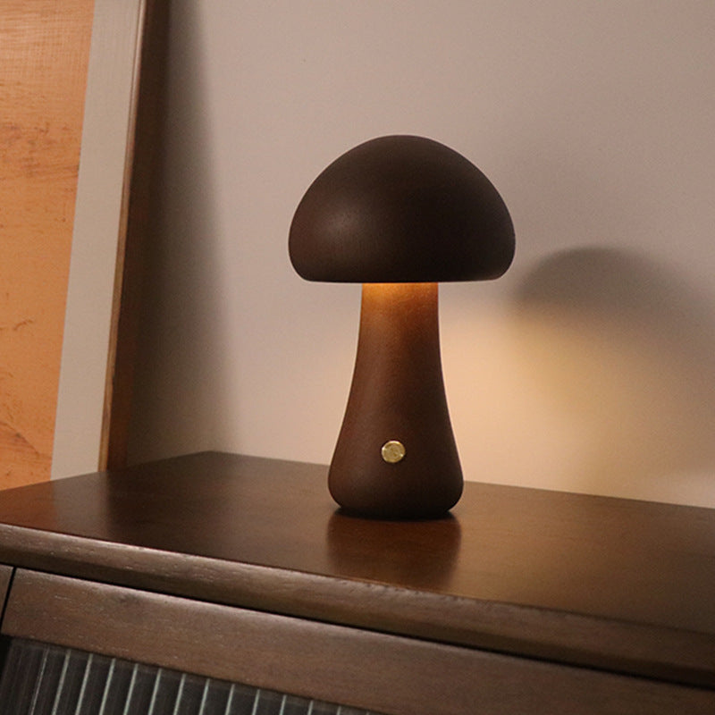 Wooden Mushroom LED Night Light - AKAAL 