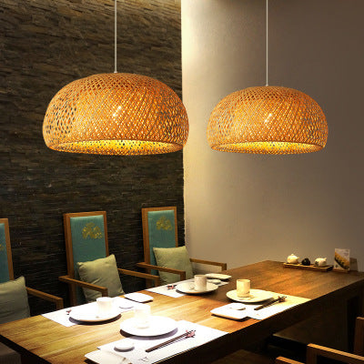 Bamboo Woven Japanese Pastoral Chandelier - AKAAL 