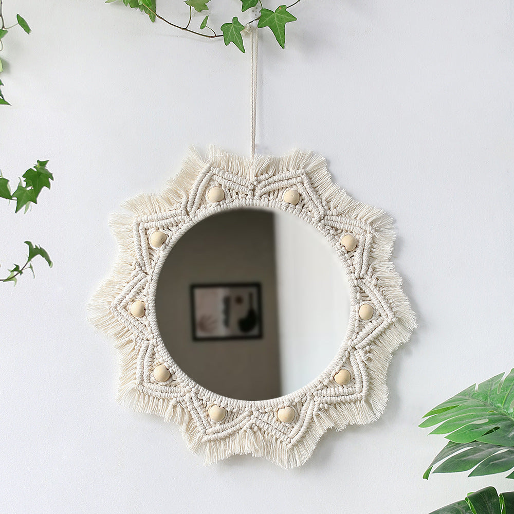 Handmade Woven Tapestry Decorative Mirror