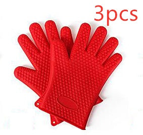 Food Grade Silicone Heat Resistant BBQ Glove Silicone Oven Mitts - AKAAL 