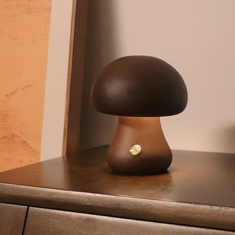 Wooden Mushroom LED Night Light - AKAAL 