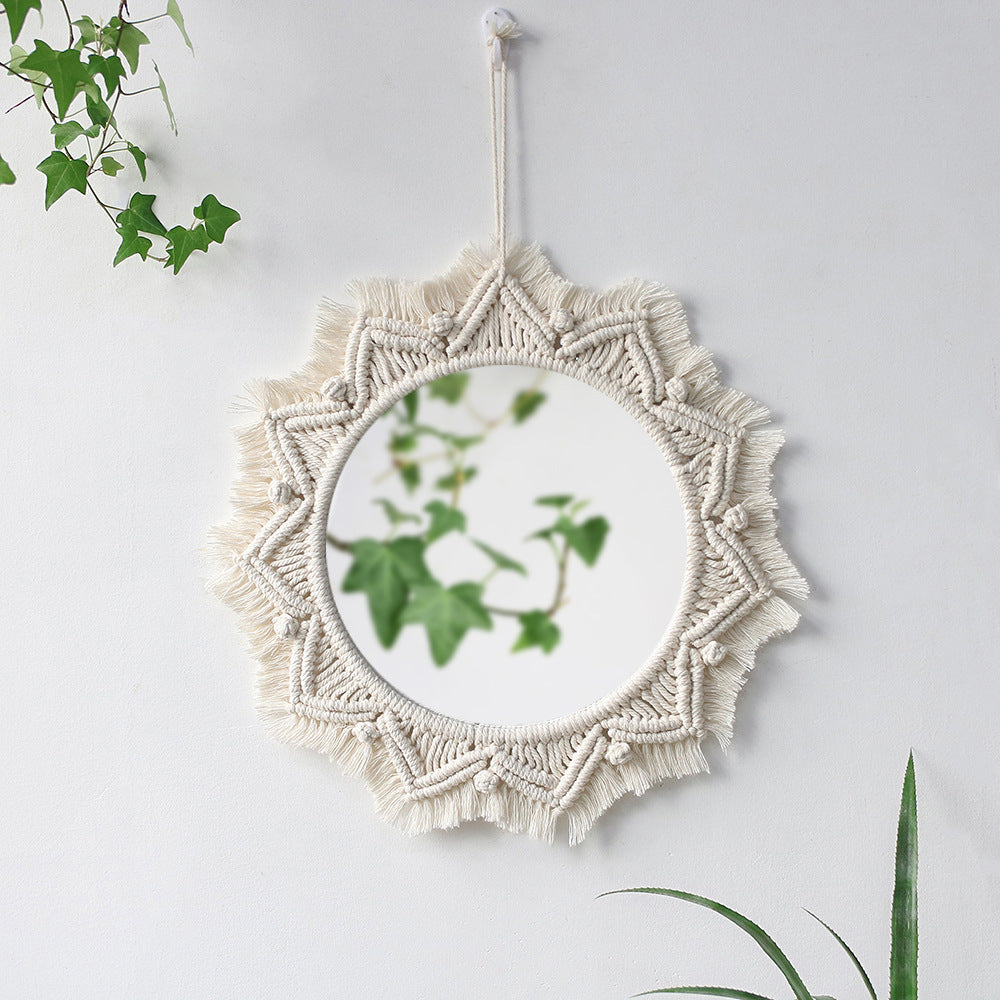 Handmade Woven Tapestry Decorative Mirror - AKAAL 