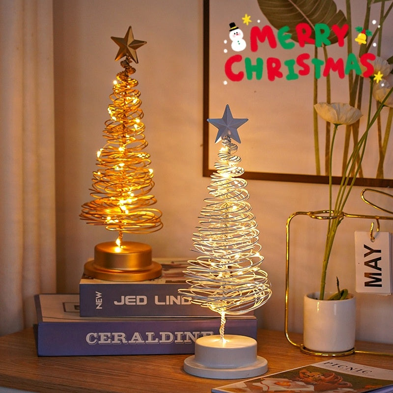 LED Christmas Tree Spiral Light Table Ornament