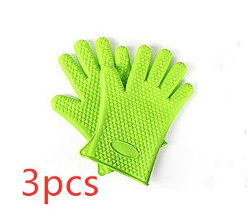 Food Grade Silicone Heat Resistant BBQ Glove Silicone Oven Mitts - AKAAL 