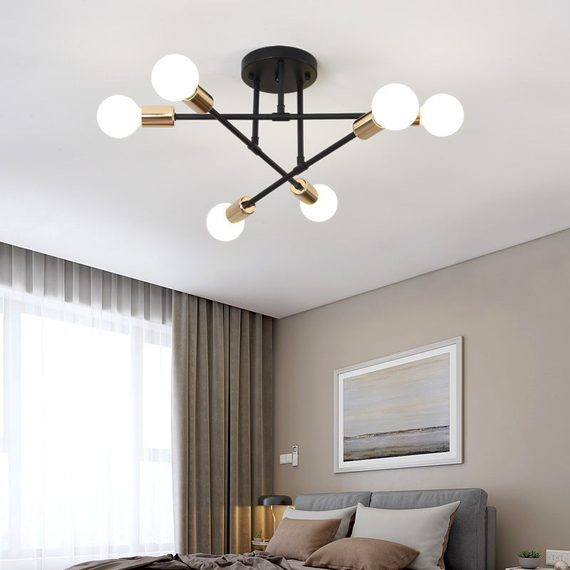 Industrial 6-Head Iron Ceiling Light - AKAAL 