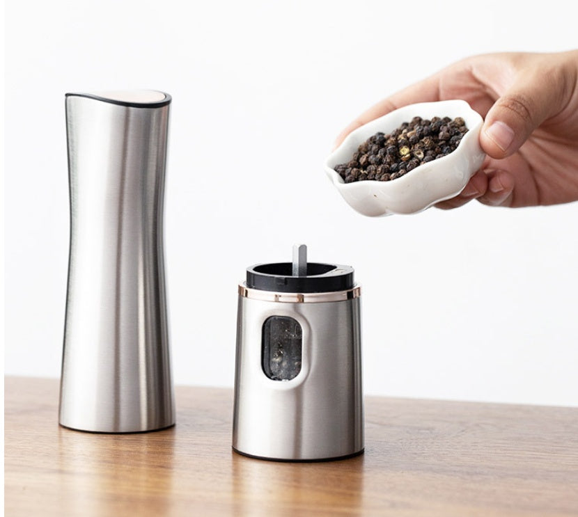 Electric Stainless Steel Pepper Salt Grinder - AKAAL 