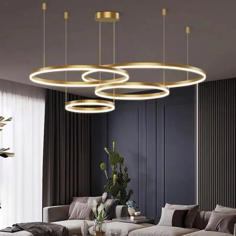 Minimalist Modern LED Ring Chandelier - AKAAL 