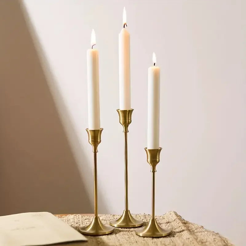 Gold Candle Holder Set