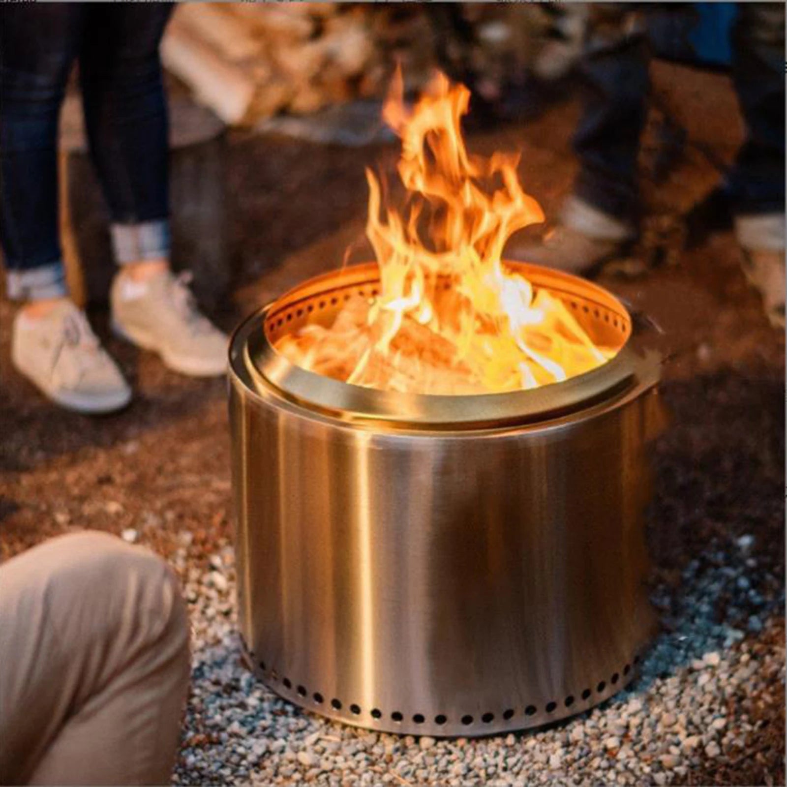 SUS Easy Carry Smokeless Fire Pit