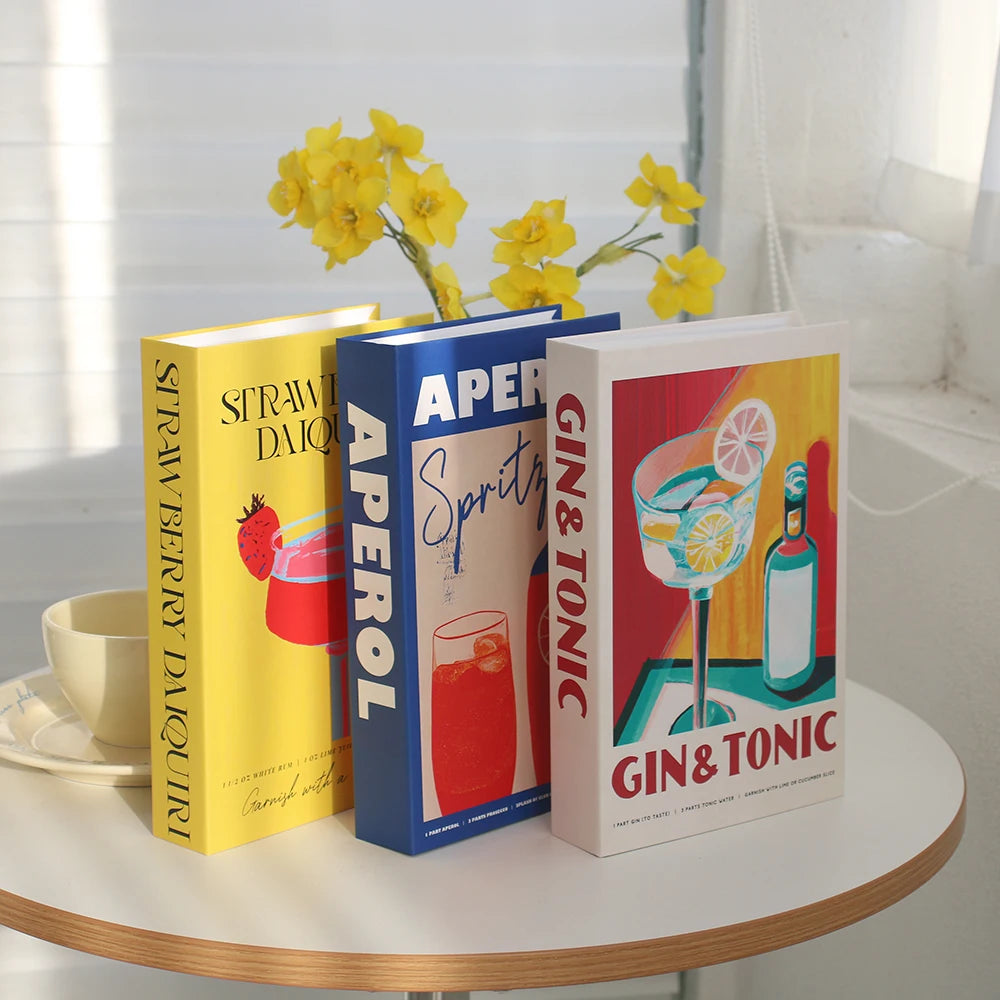 Aperol Cocktail Luxury Decorative Fake Books