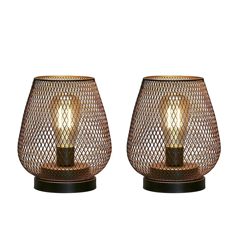 Metal Cage LED Lantern Table Lamp - AKAAL 