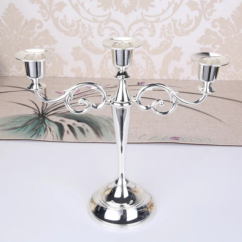 Retro Metal 3-Arm Candlestick Holder - AKAAL 