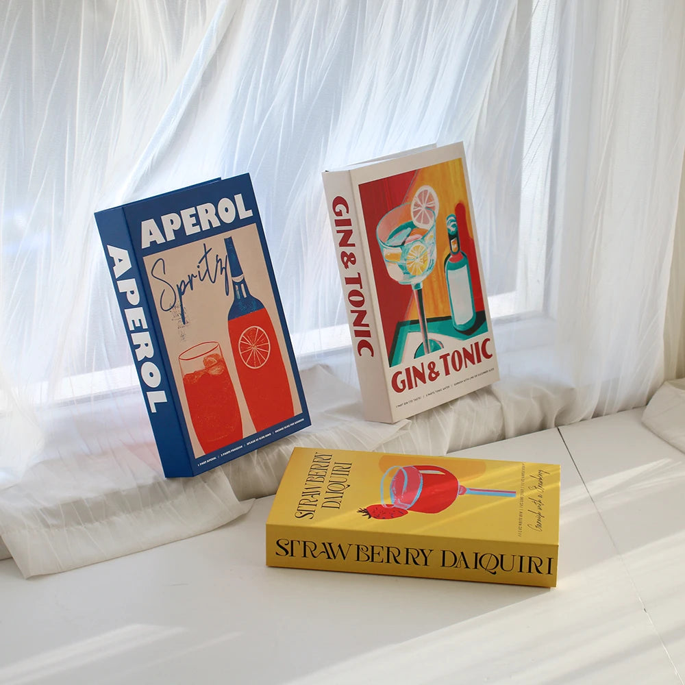 Aperol Cocktail Luxury Decorative Fake Books - AKAAL 