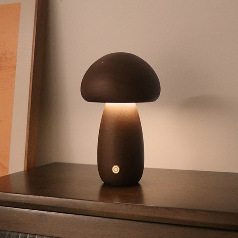 Wooden Mushroom LED Night Light - AKAAL 