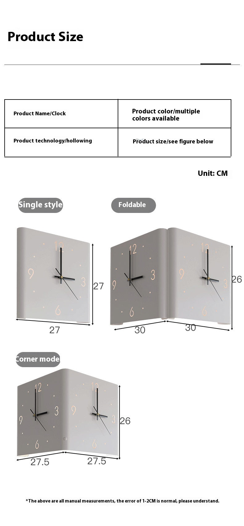 Creative Angle Wall Clock for Living Room - AKAAL 