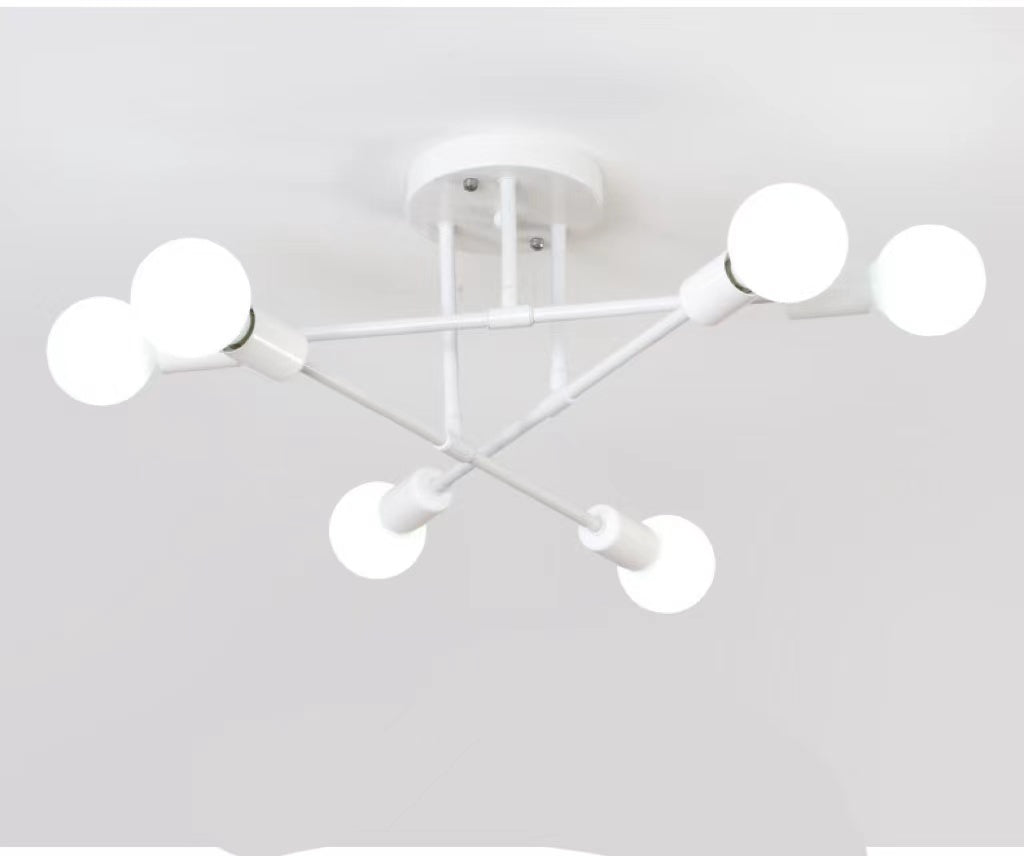 Industrial 6-Head Iron Ceiling Light - AKAAL 